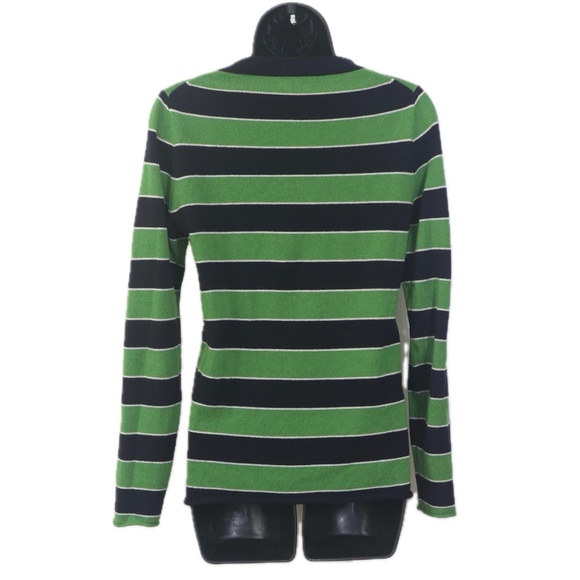SALE Perfectly Soft Italian Cashmere Colored Striped Sweater (J. Crew) - Picture 2 of 4